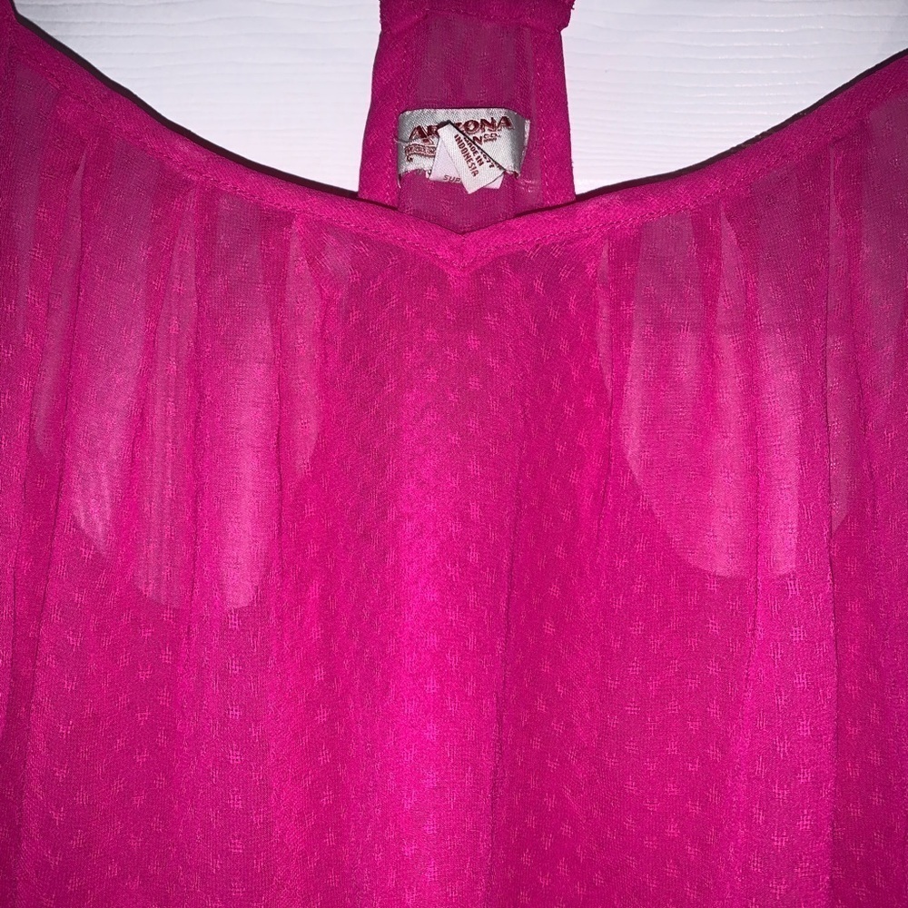 Arizona pink sheer tank top - Picture 3 of 4